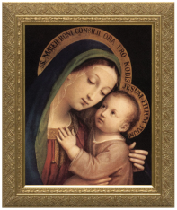 Our Lady of Good Counsel - Gold Framed Canvas
